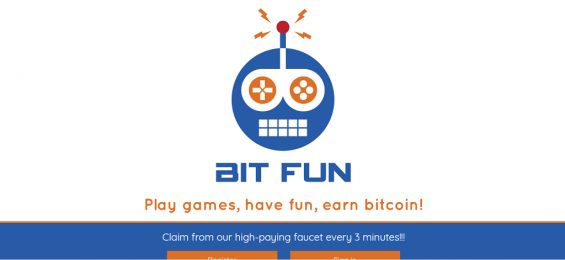 Главная страница площадки bitfun.co