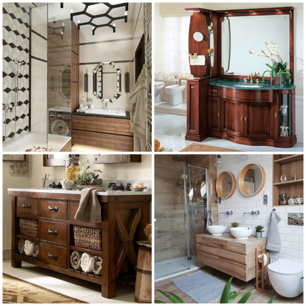 Мебель для ванной из древесины