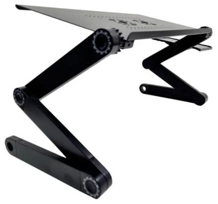 Стол-трансформер для ноутбука с регулировкой ножек, охлаждением и подставкой для мышки
